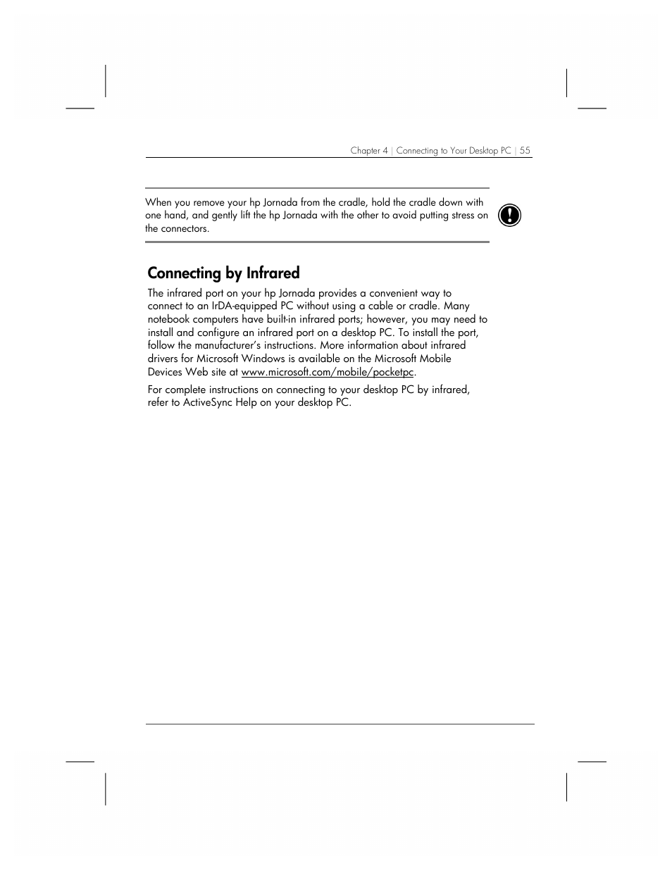 Connecting by infrared | HP 560 Series User Manual | Page 59 / 172