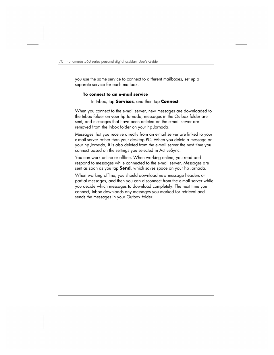HP 560 Series User Manual | Page 74 / 172