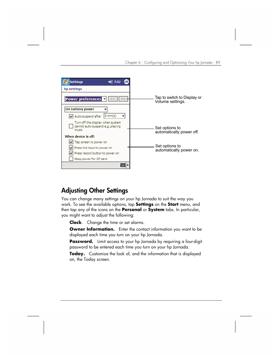 Adjusting other settings | HP 560 Series User Manual | Page 93 / 172