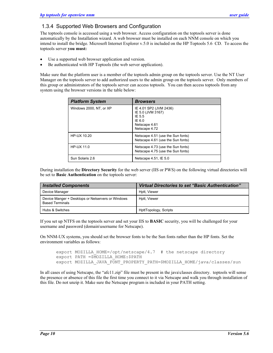 Supported web browsers and configuration, 4 supported web browsers and configuration | HP zl User Manual | Page 10 / 86