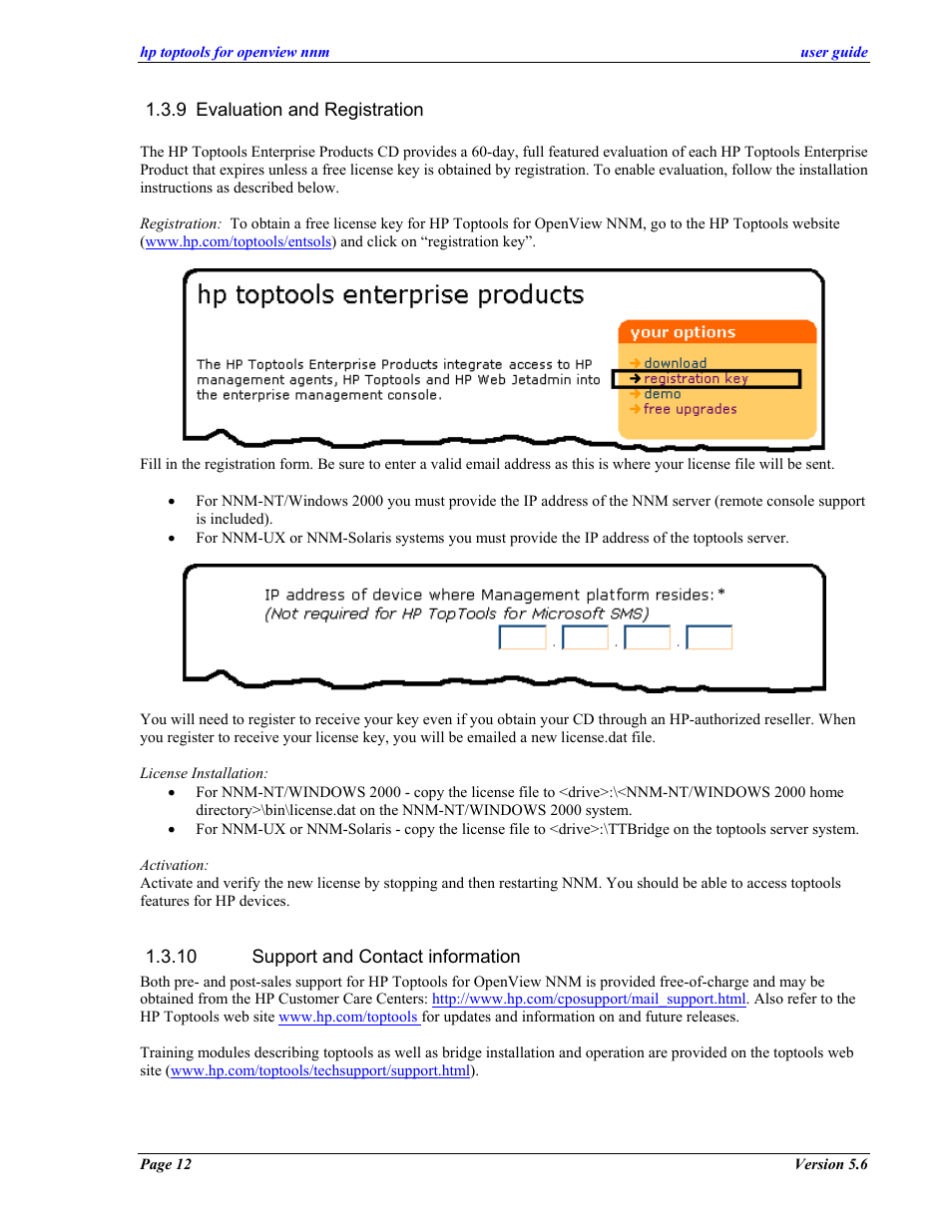 Evaluation and registration, Support and contact information | HP zl User Manual | Page 12 / 86