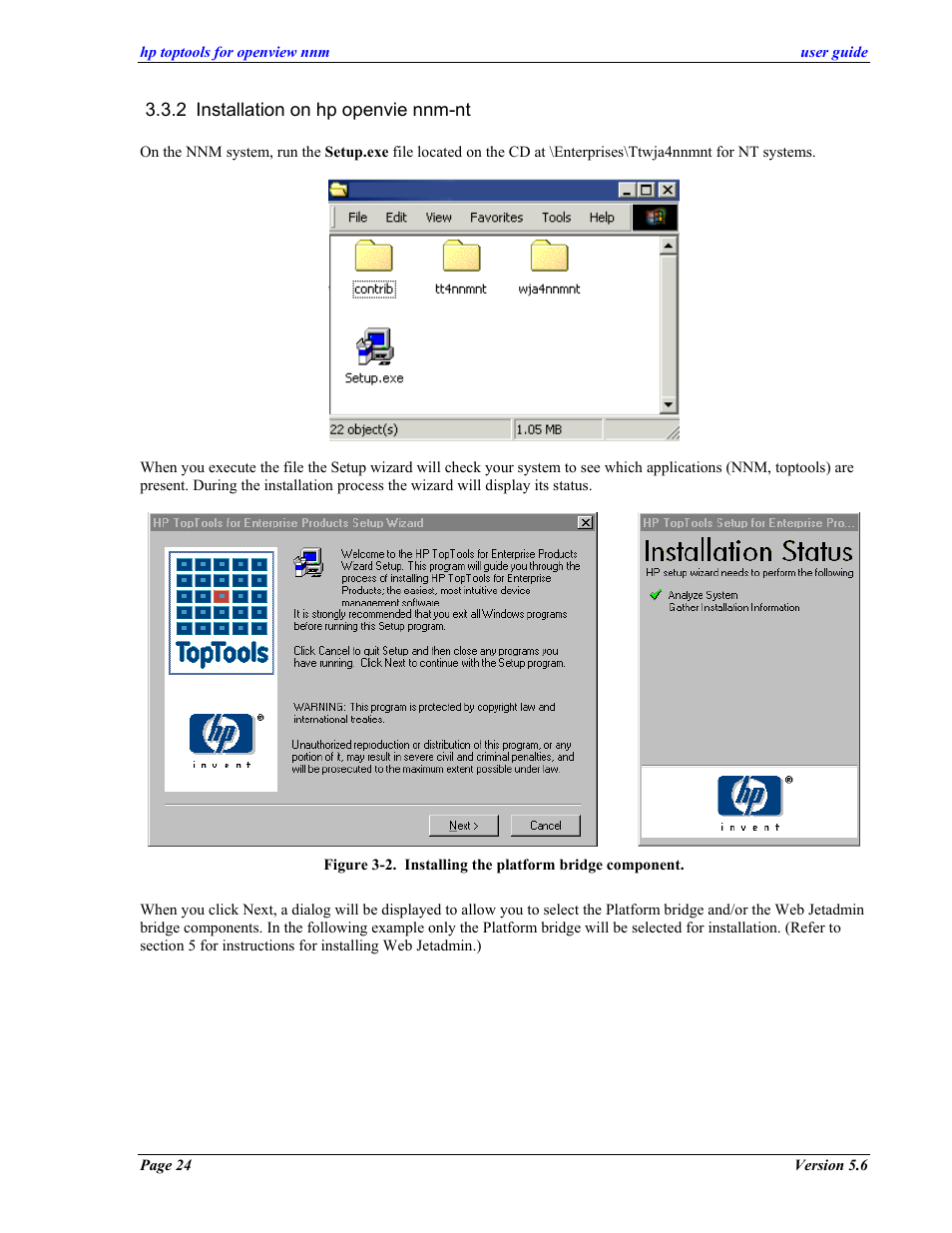Installation on hp openvie nnm-nt | HP zl User Manual | Page 24 / 86