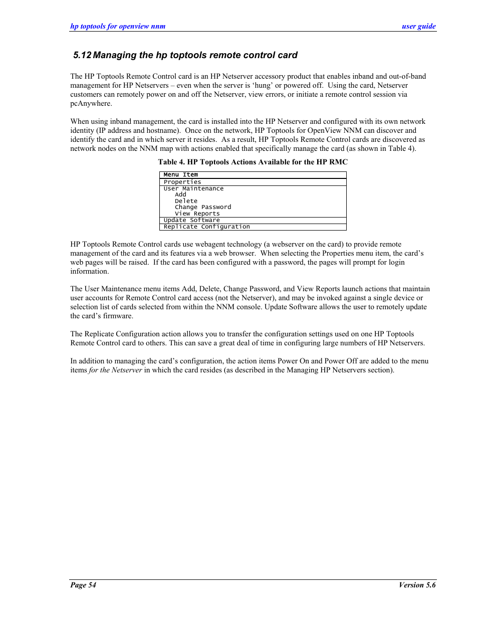 Managing the hp toptools remote control card, Anaging the hp toptools remote control card | HP zl User Manual | Page 54 / 86