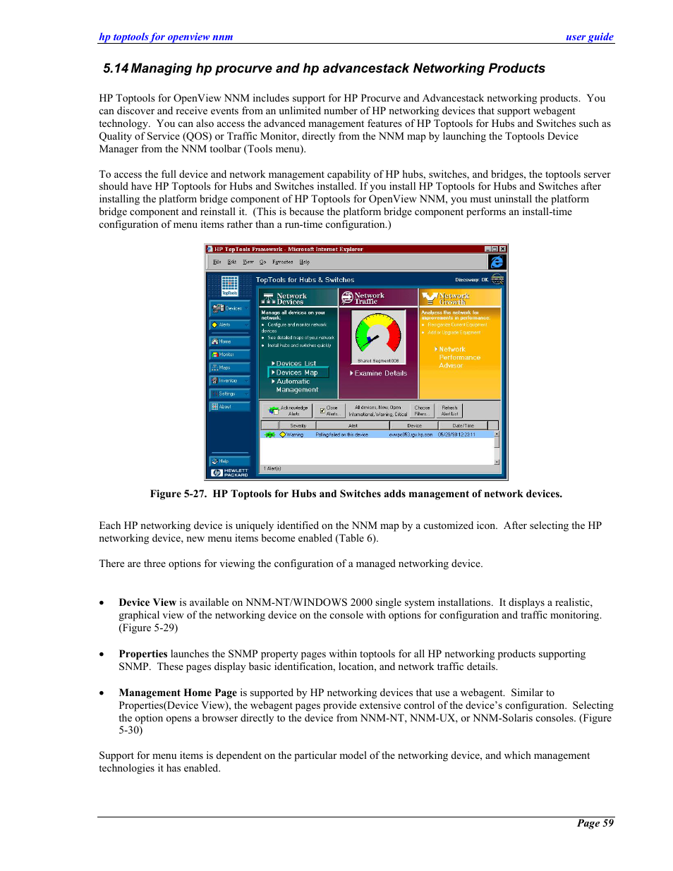 Anaging hp procurve and hp advancestack, Etworking, Roducts | HP zl User Manual | Page 59 / 86
