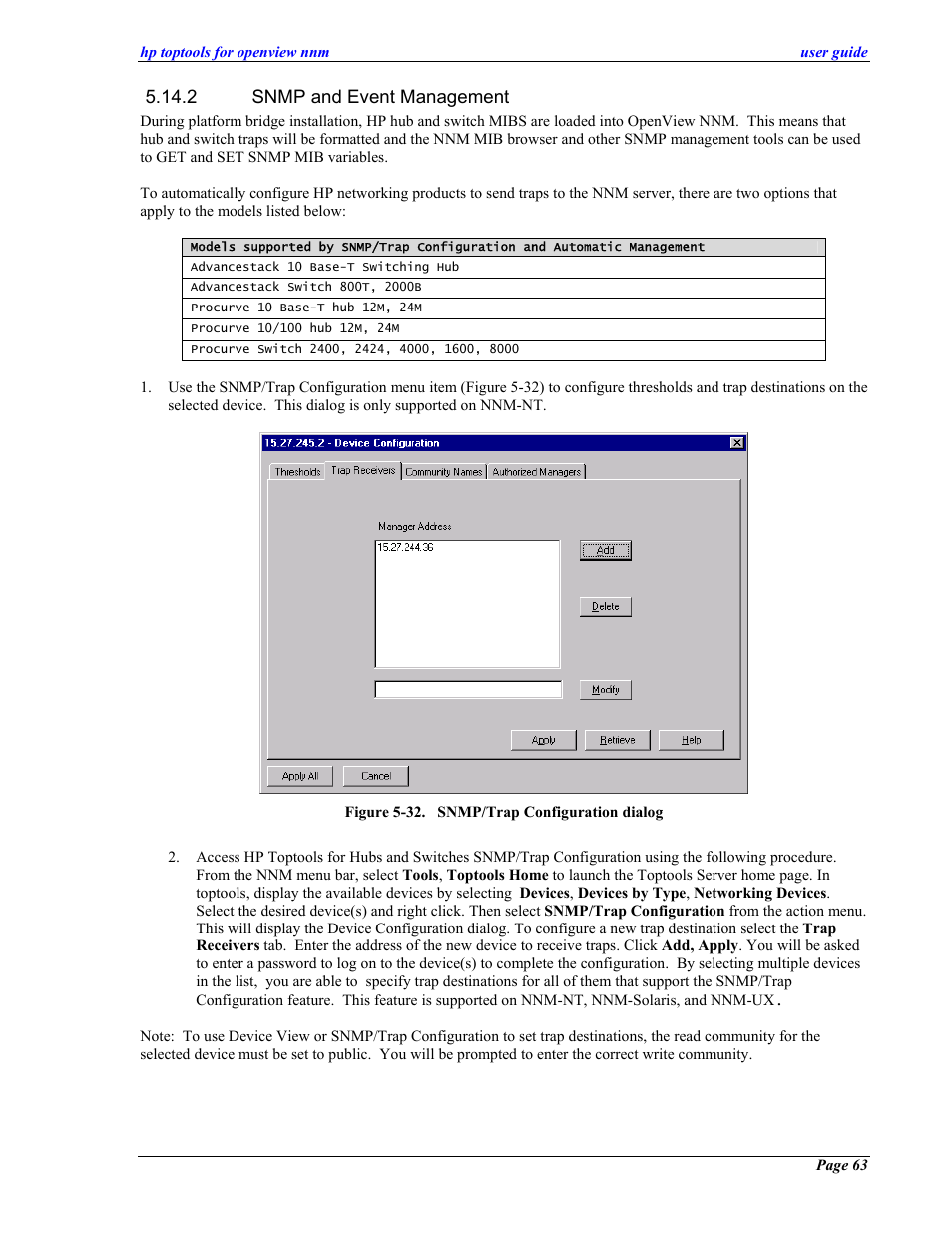 Snmp and event management, 2 snmp and event management | HP zl User Manual | Page 63 / 86