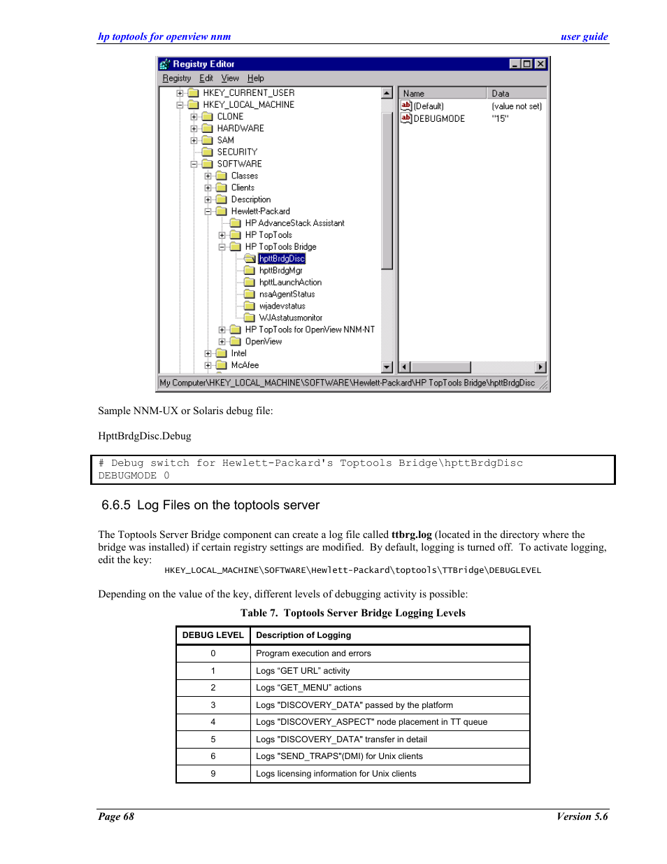 Log files on the toptools server, 5 log files on the toptools server | HP zl User Manual | Page 68 / 86