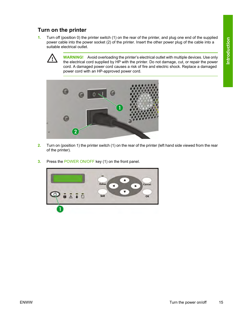 Turn on the printer | HP 10000s User Manual | Page 25 / 330