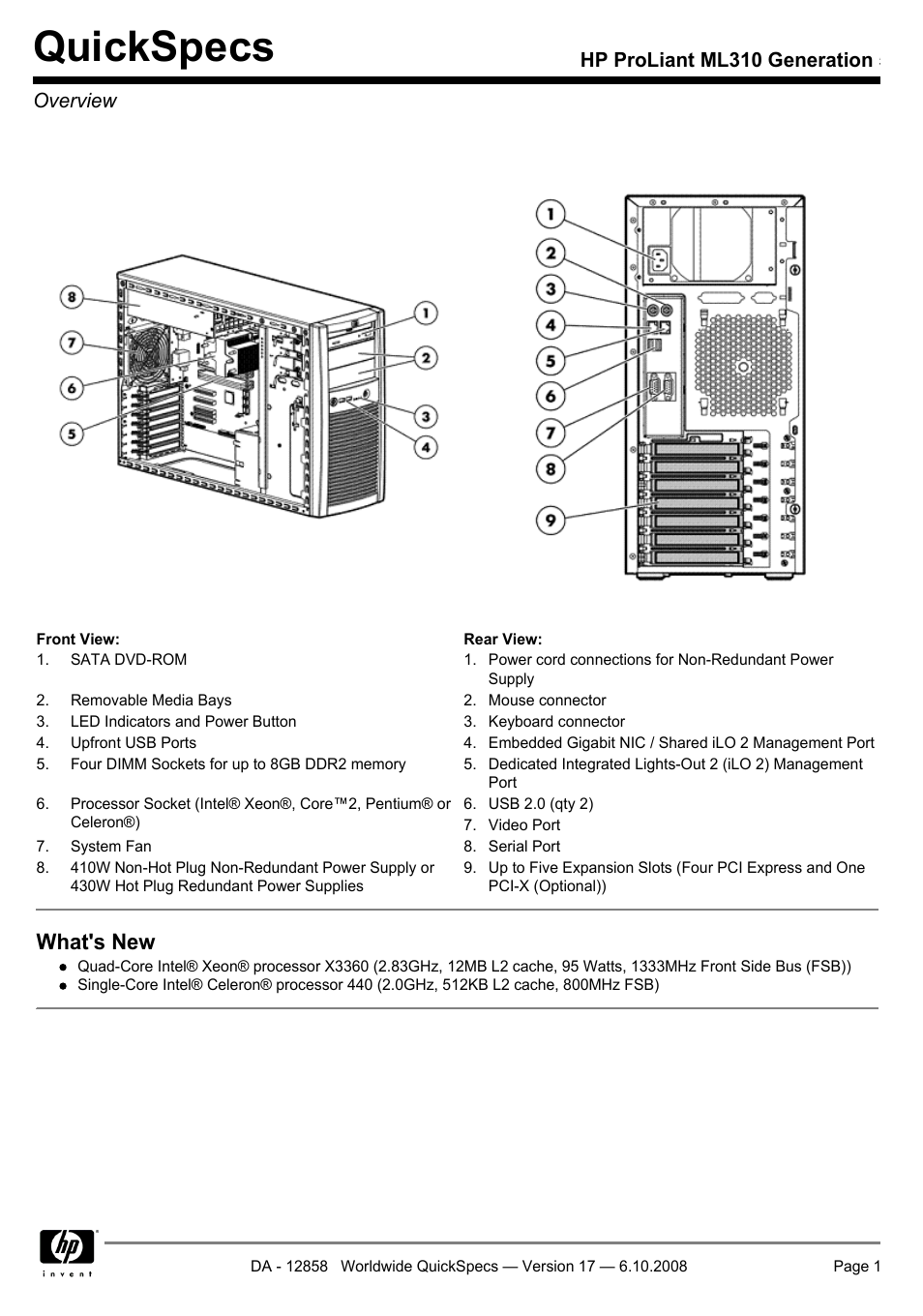 HP ProLiant Generation ML310 User Manual | 32 pages