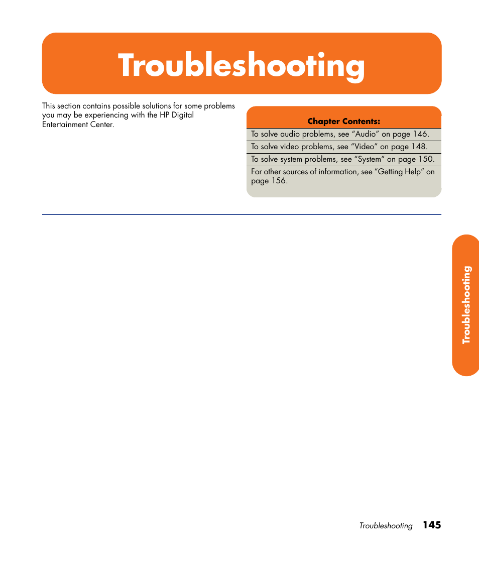 Troubleshooting | HP 2000491 User Manual | Page 151 / 180