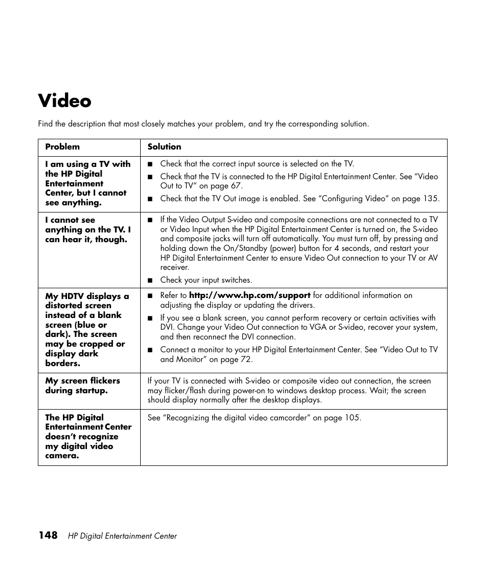 Video | HP 2000491 User Manual | Page 154 / 180