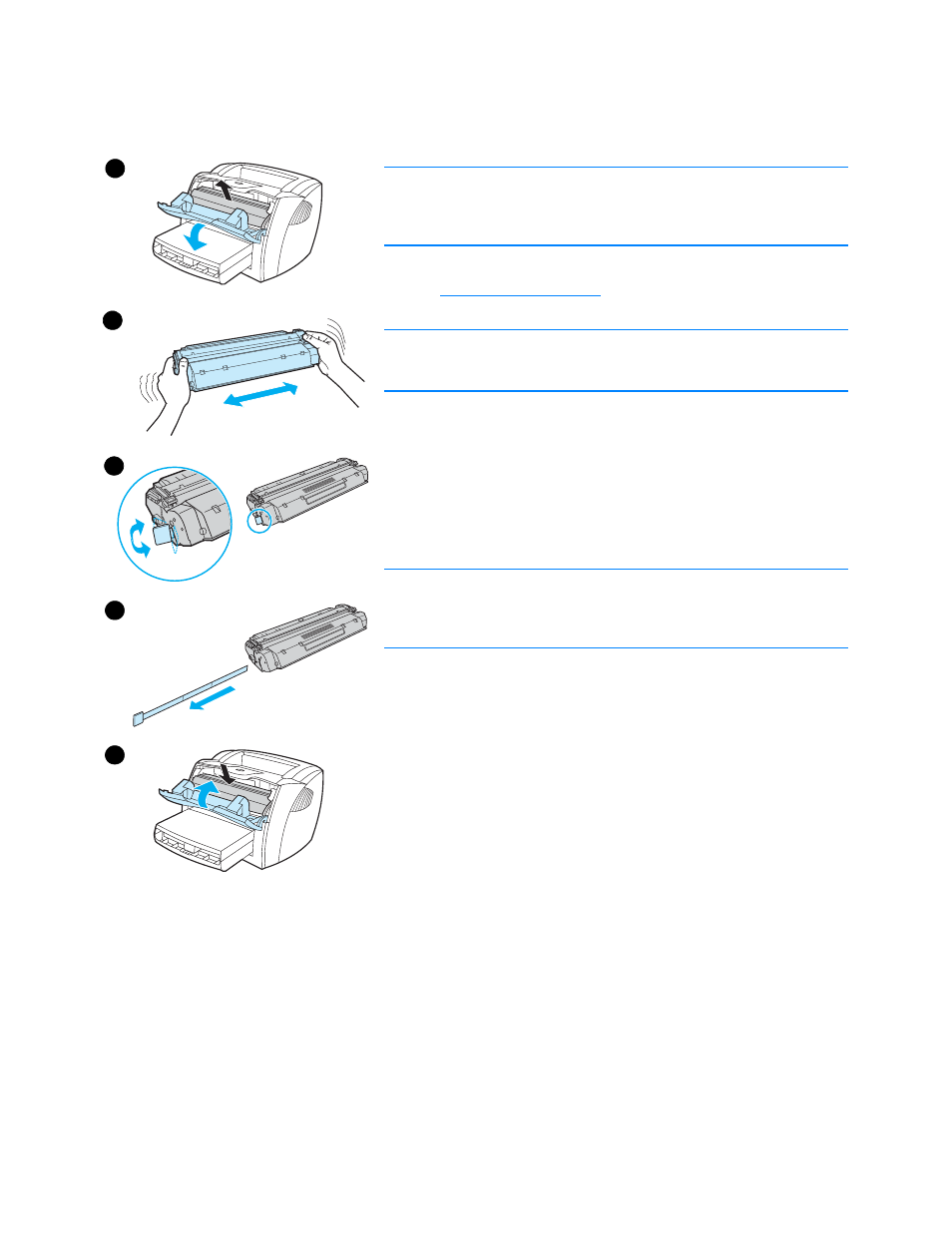 Changing the print cartridge | HP 1005 Series User Manual | Page 38 / 96