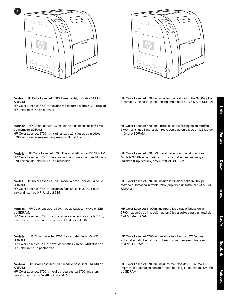 HP 3700 User Manual | Page 3 / 60