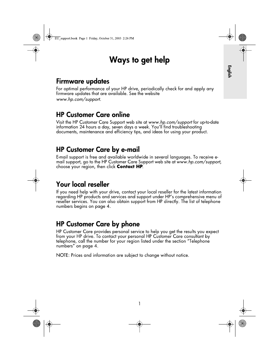 HP DVD Player User Manual | Page 3 / 9