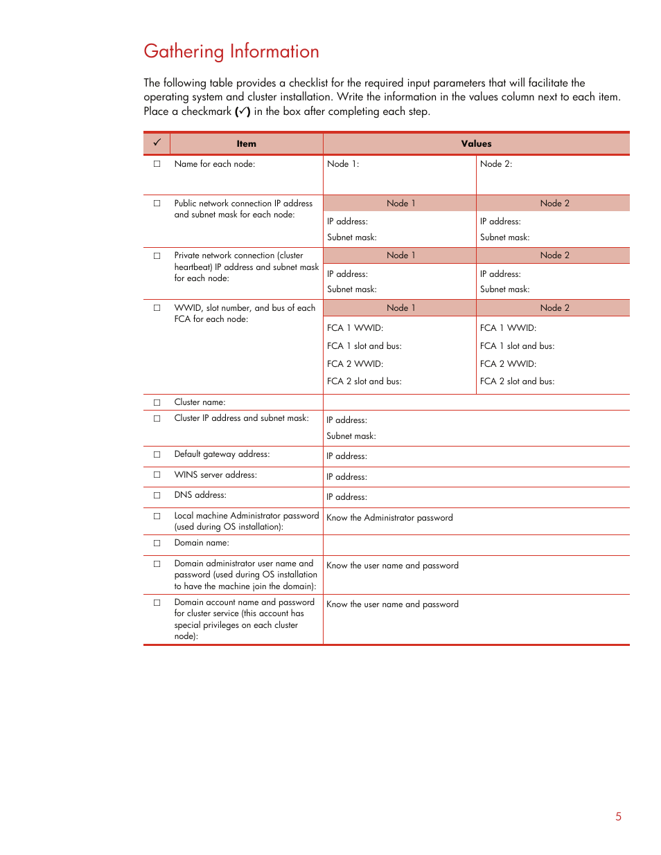Gathering information | HP F200 User Manual | Page 5 / 10