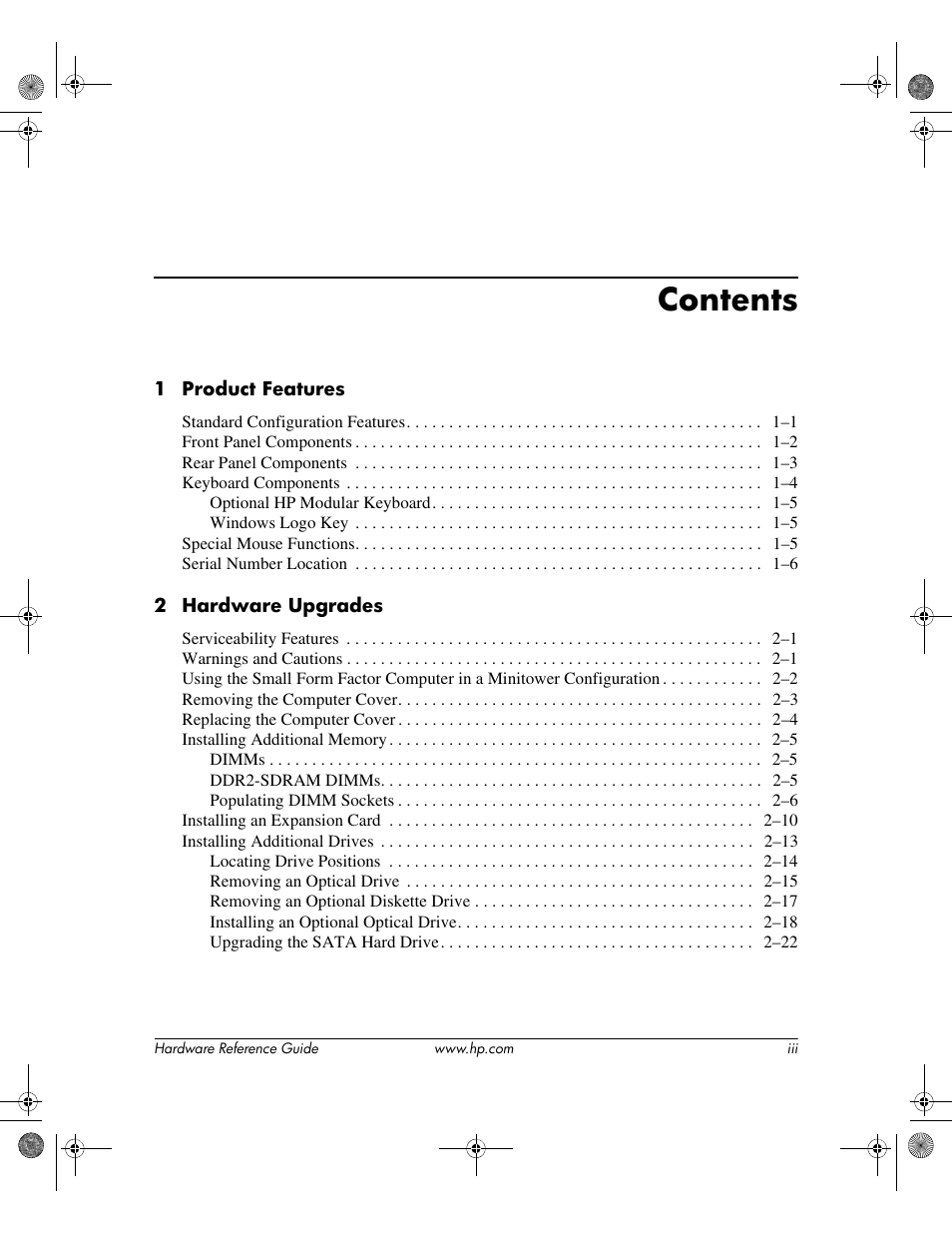 HP DC5100 User Manual | Page 3 / 58