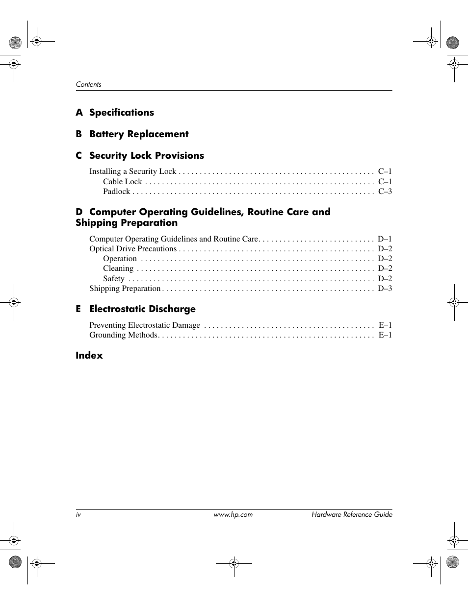 HP DC5100 User Manual | Page 4 / 58