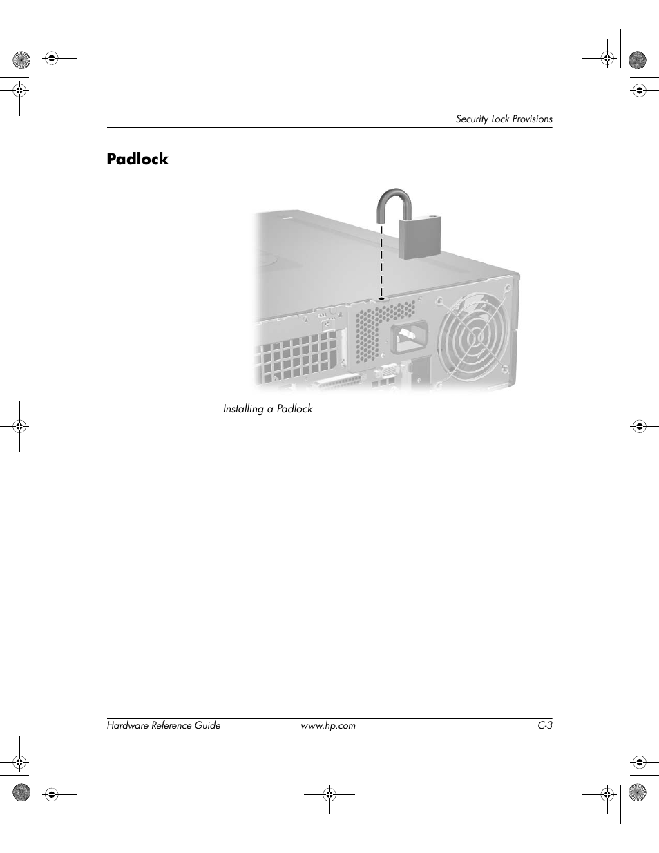 Padlock | HP DC5100 User Manual | Page 47 / 58