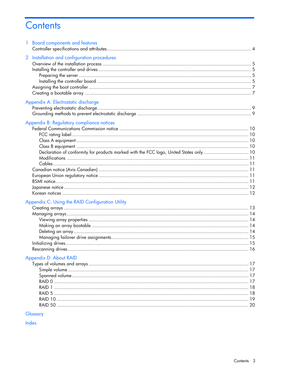 HP 6-Port SATA RAID User Manual | Page 3 / 25