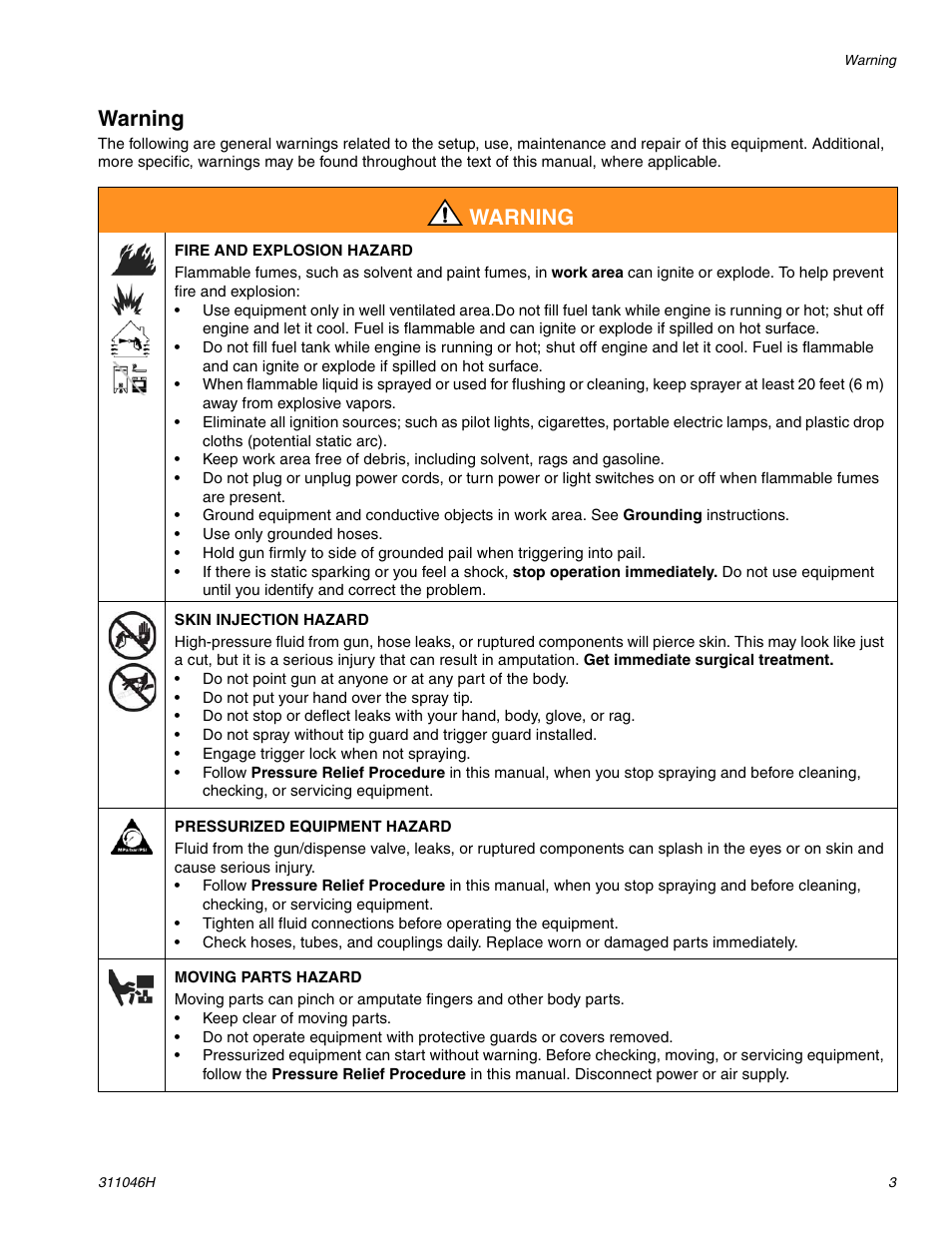 Warning | HP GMAX 5900 User Manual | Page 3 / 28