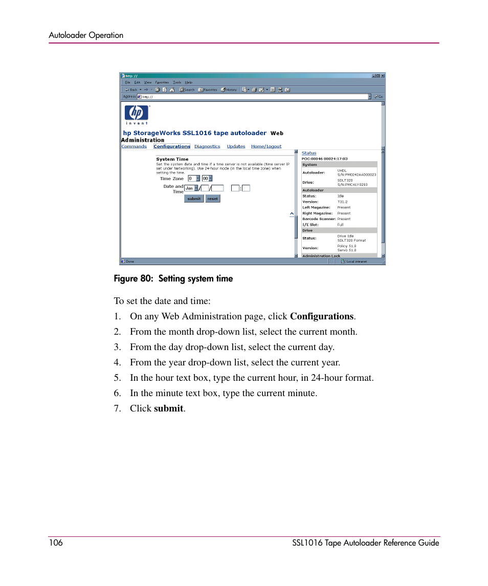 HP STORAGEWORKS SSL1016 User Manual | Page 106 / 160