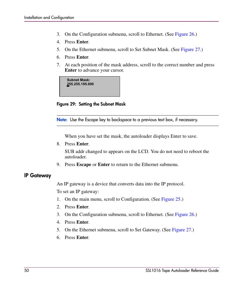 Ip gateway | HP STORAGEWORKS SSL1016 User Manual | Page 50 / 160