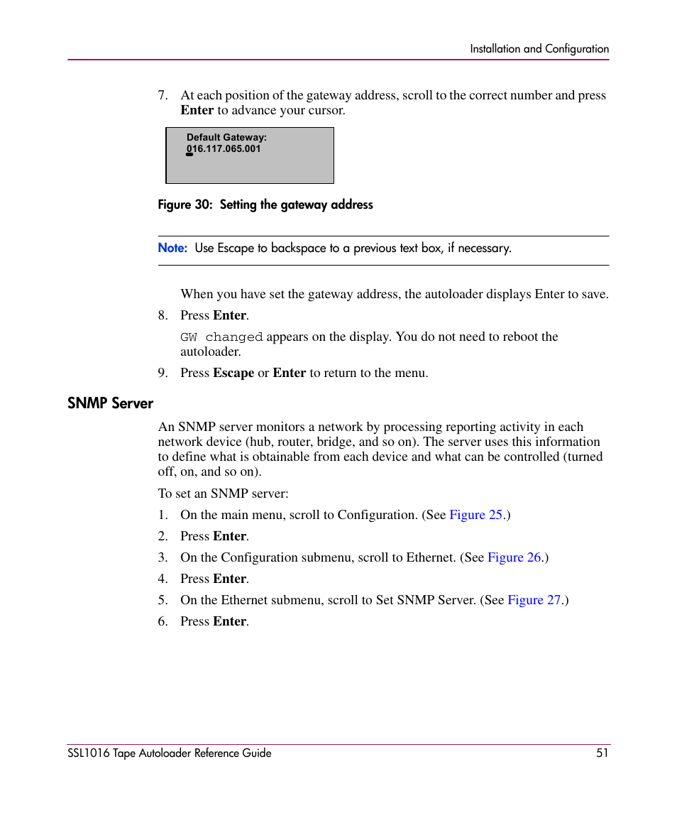 Snmp server | HP STORAGEWORKS SSL1016 User Manual | Page 51 / 160
