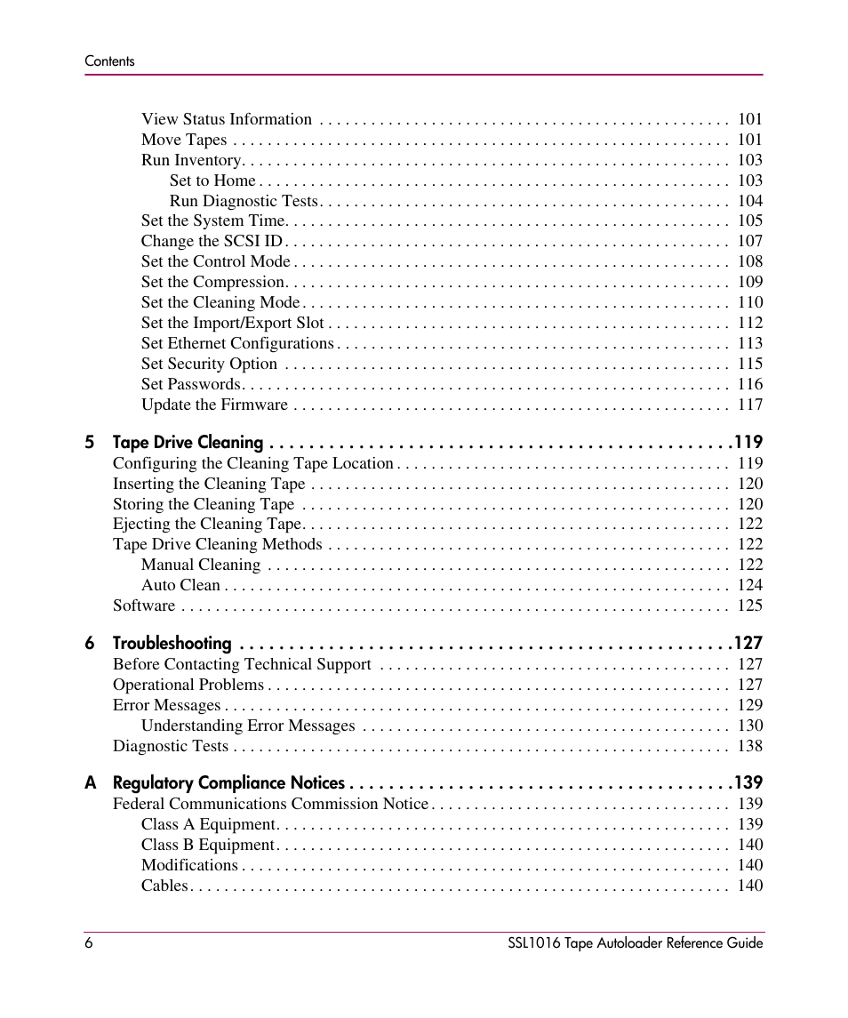 HP STORAGEWORKS SSL1016 User Manual | Page 6 / 160