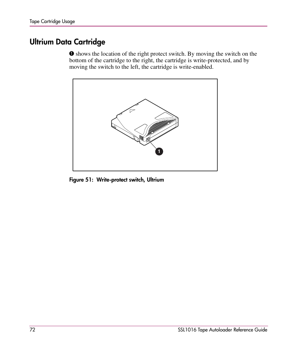 Ultrium data cartridge | HP STORAGEWORKS SSL1016 User Manual | Page 72 / 160