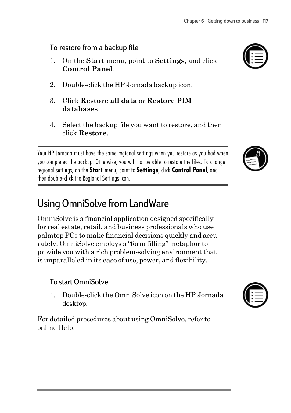 Using omnisolve from landware | HP 820 User Manual | Page 121 / 186