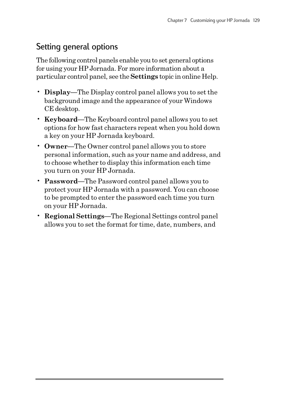 Setting general options | HP 820 User Manual | Page 133 / 186