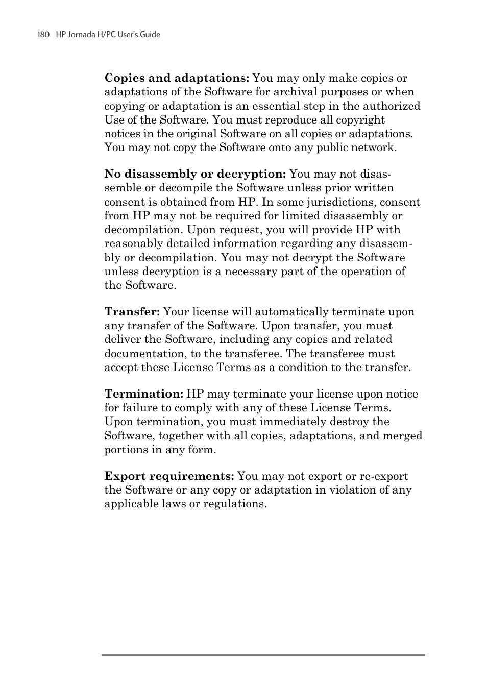 HP 820 User Manual | Page 184 / 186