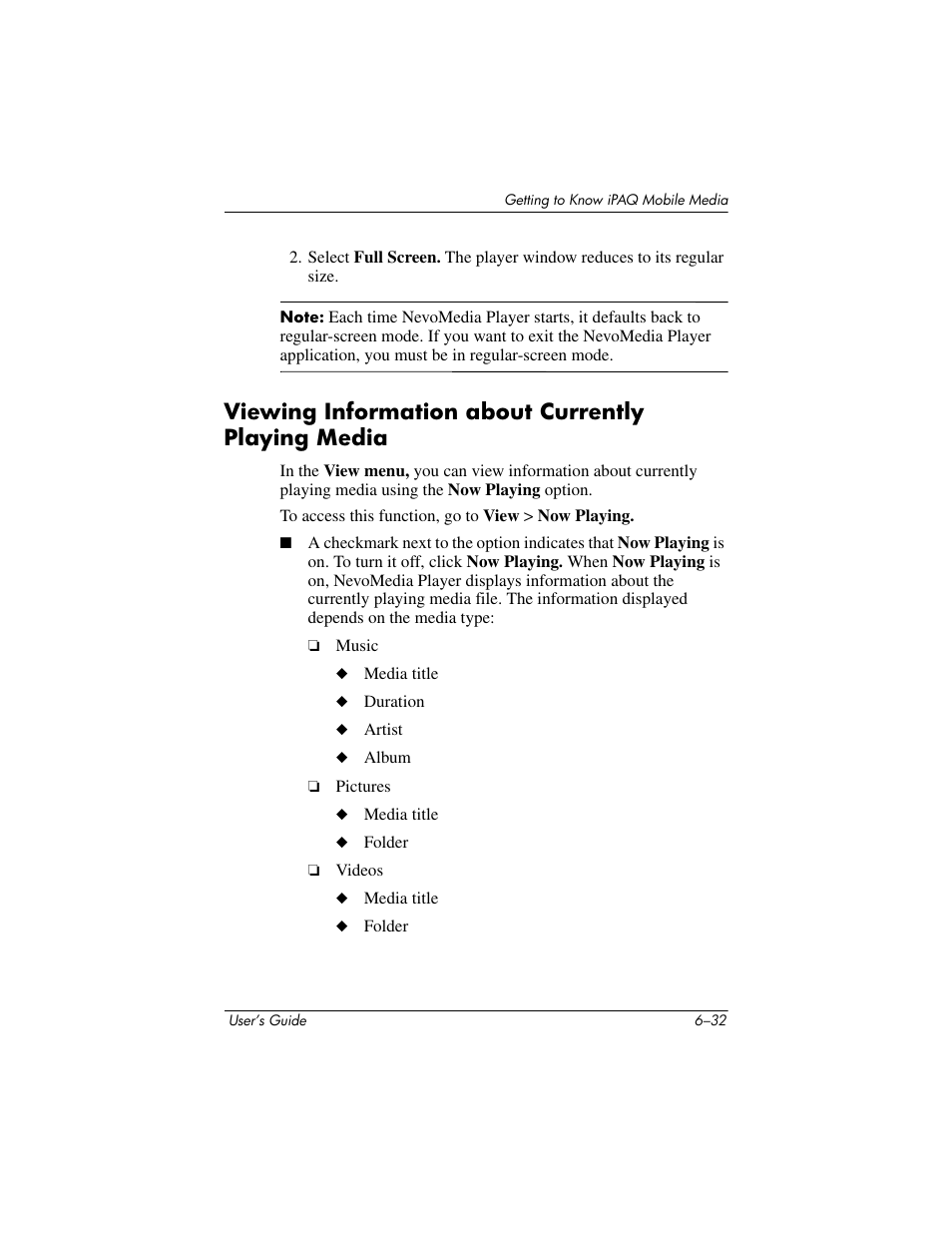Viewing information about currently playing media | HP rx3000 Series User Manual | Page 152 / 301
