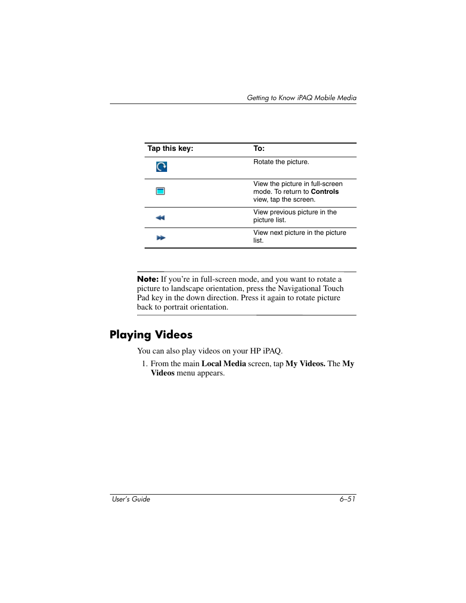 Playing videos, Playing videos –51 | HP rx3000 Series User Manual | Page 171 / 301