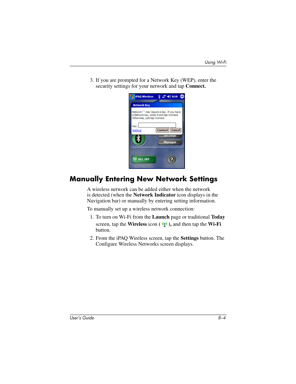 Manually entering new network settings, Manually entering new network settings –4 | HP rx3000 Series User Manual | Page 224 / 301