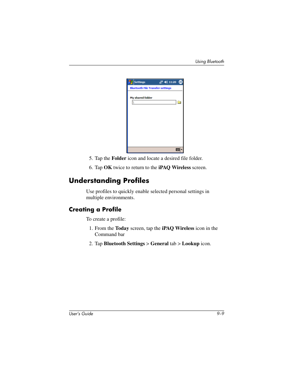 Understanding profiles, Creating a profile, Understanding profiles –9 | HP rx3000 Series User Manual | Page 243 / 301