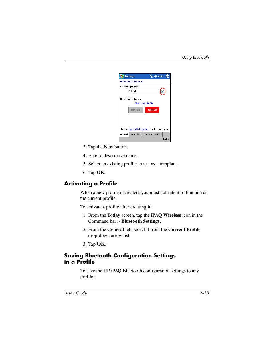 Activating a profile | HP rx3000 Series User Manual | Page 244 / 301