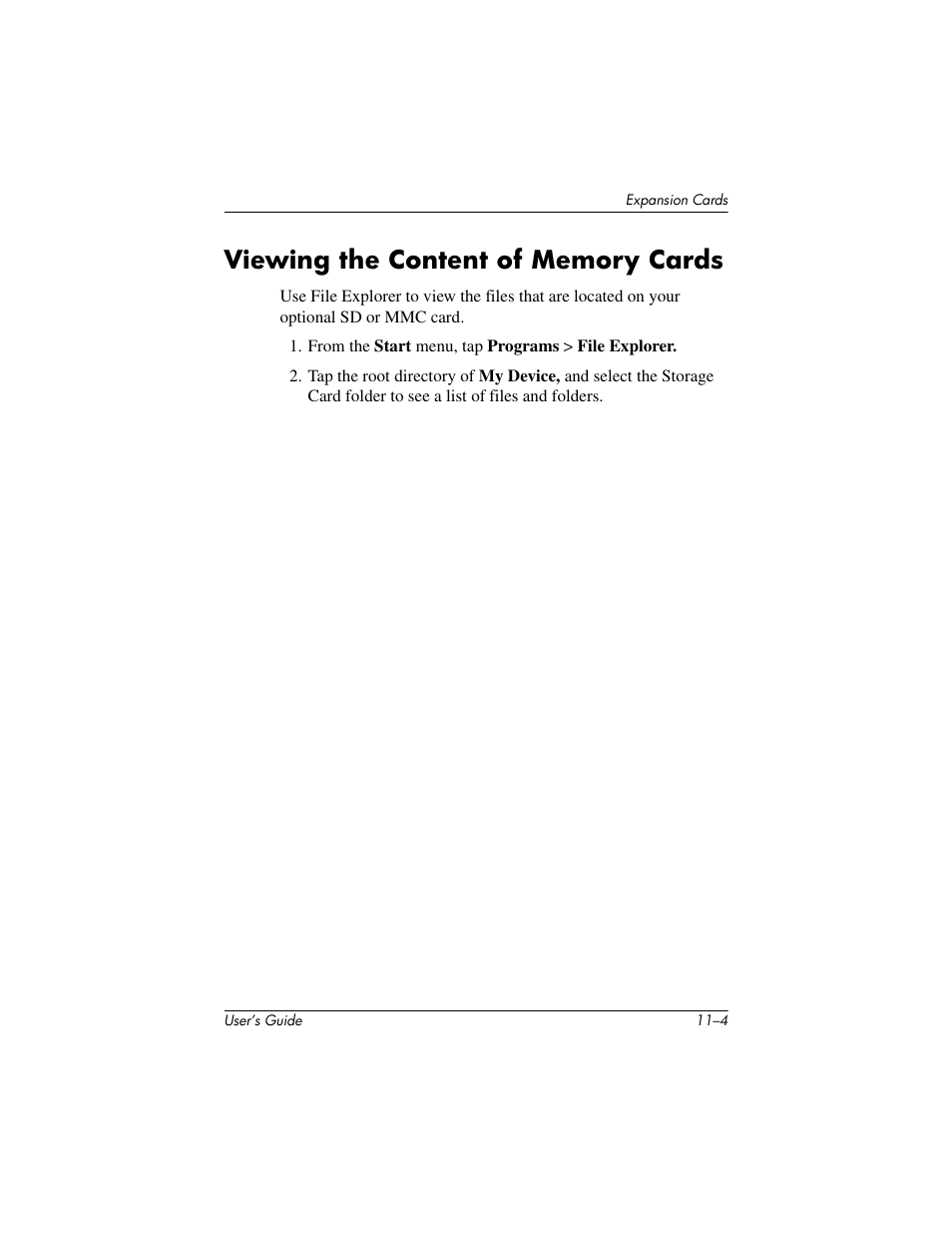 Viewing the content of memory cards, Viewing the content of memory cards –4 | HP rx3000 Series User Manual | Page 275 / 301