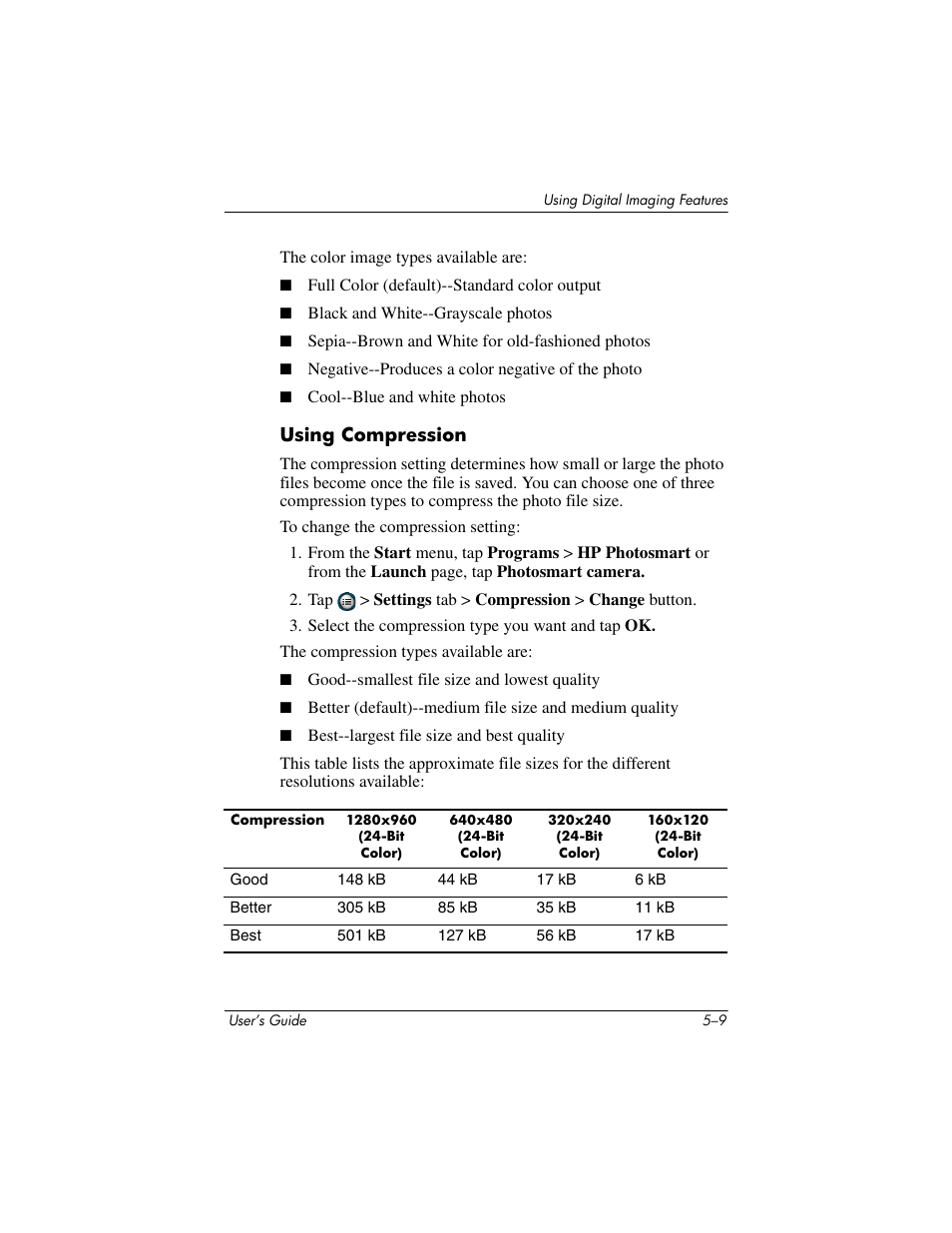 Using compression | HP rx3000 Series User Manual | Page 65 / 301