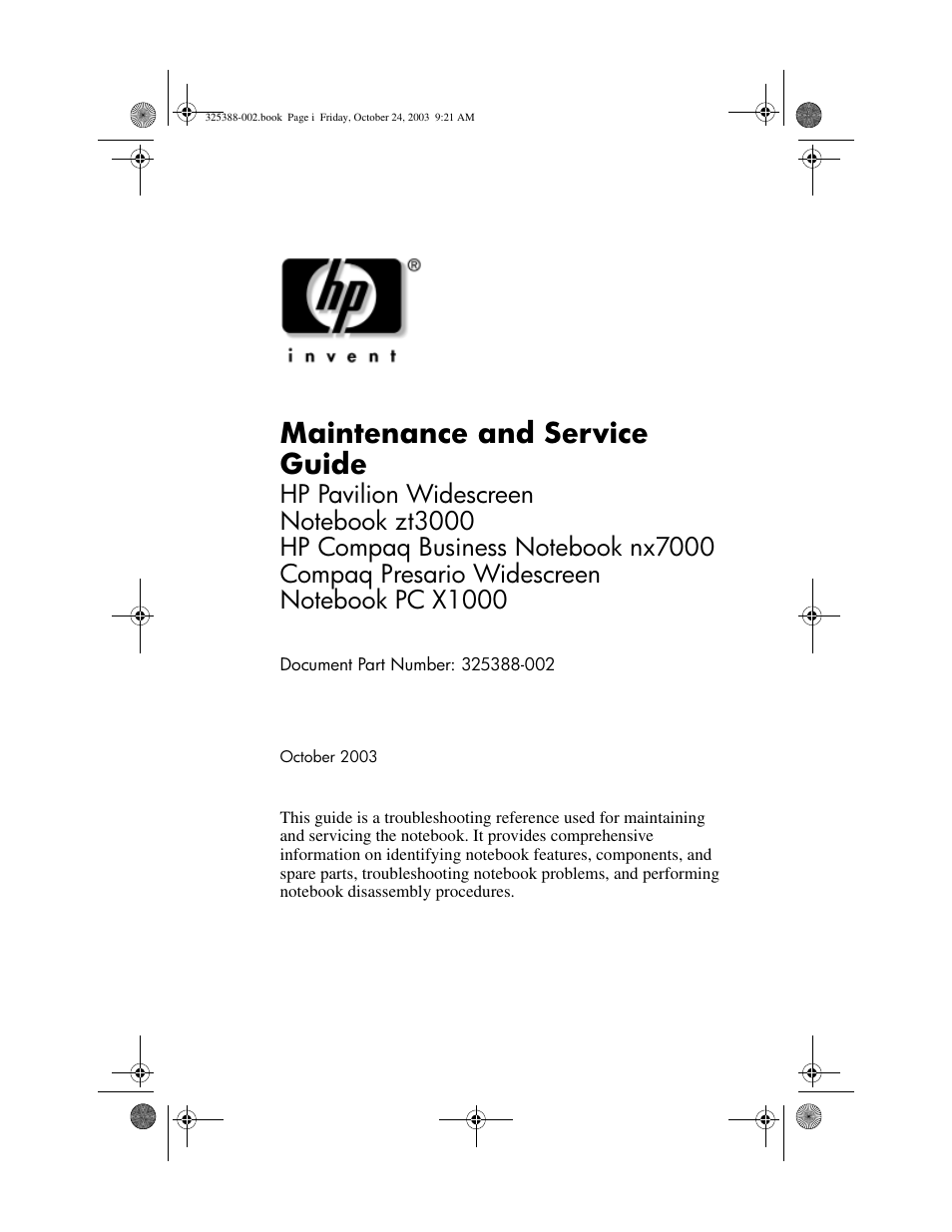 HP zt3000 User Manual | 186 pages