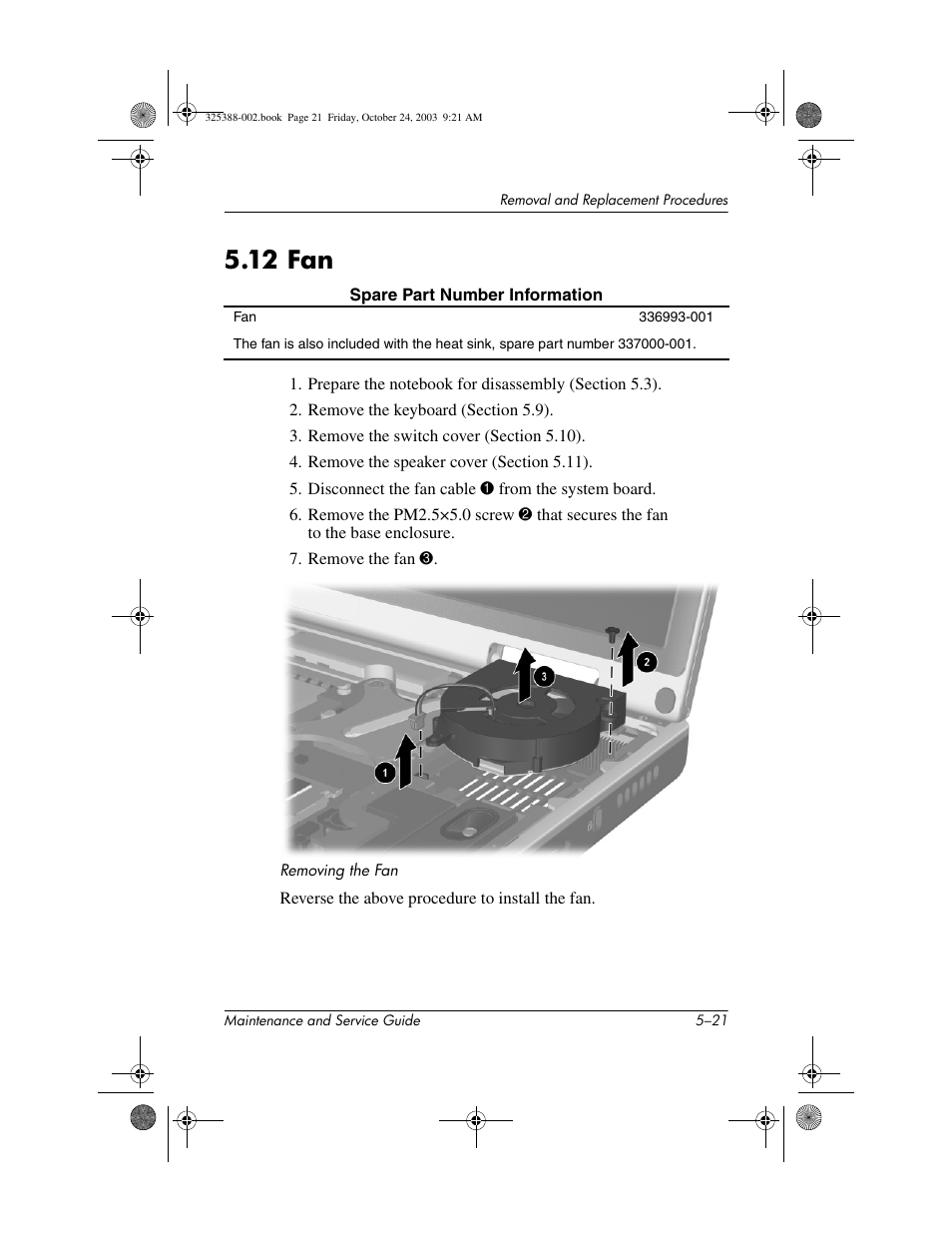 12 fan, 12 fan –21 | HP zt3000 User Manual | Page 111 / 186
