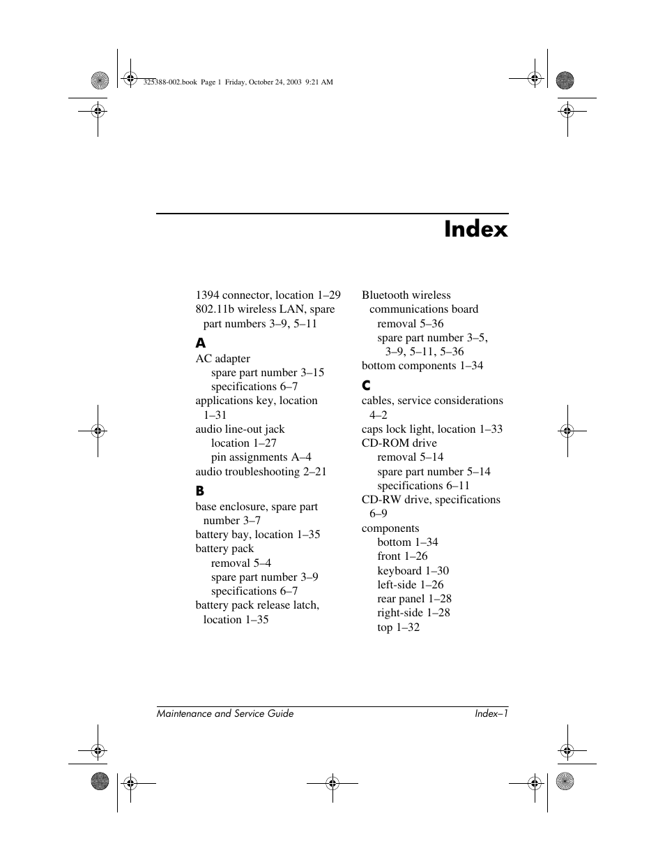 Index | HP zt3000 User Manual | Page 181 / 186