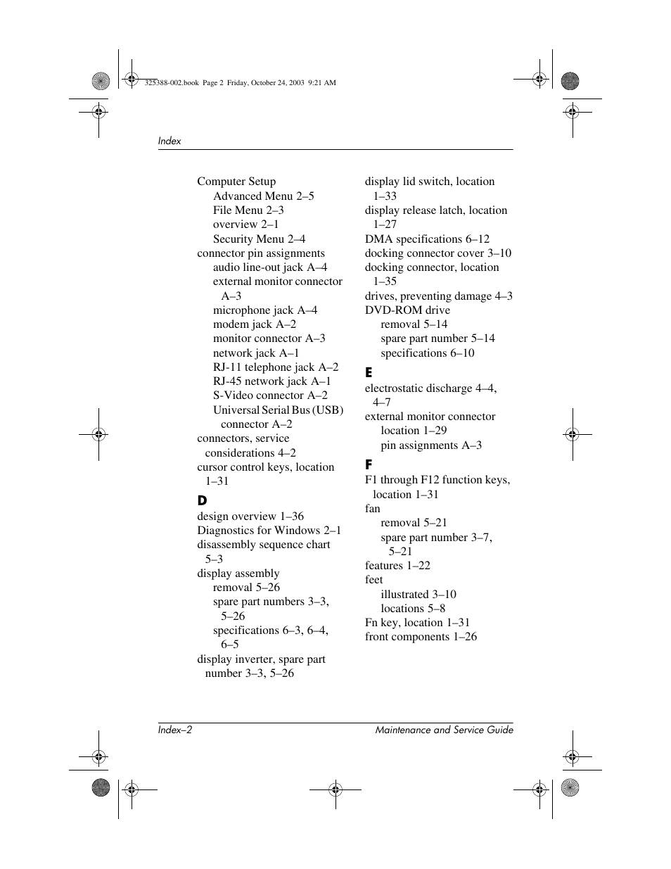 HP zt3000 User Manual | Page 182 / 186