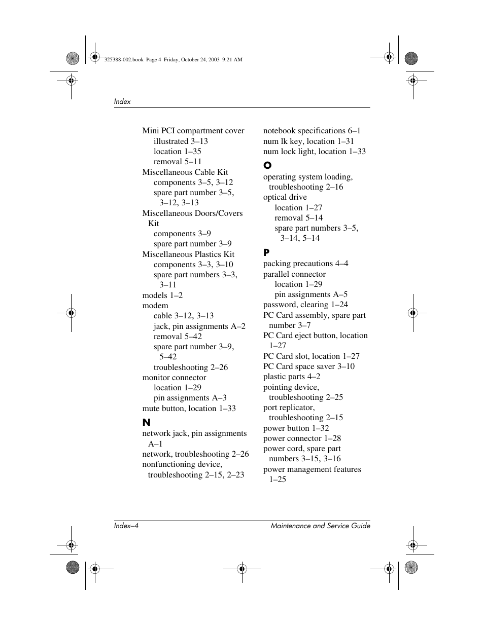 HP zt3000 User Manual | Page 184 / 186