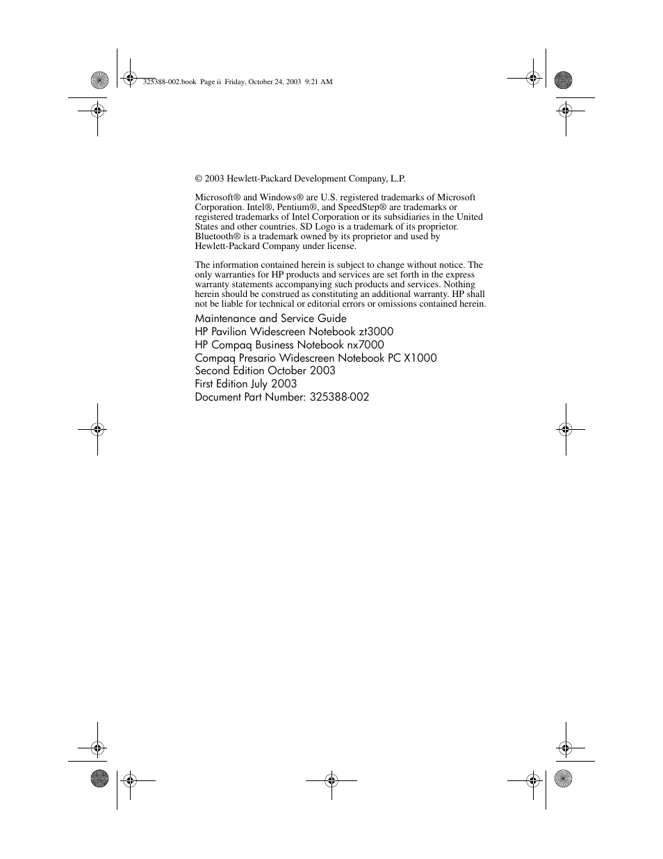 HP zt3000 User Manual | Page 2 / 186