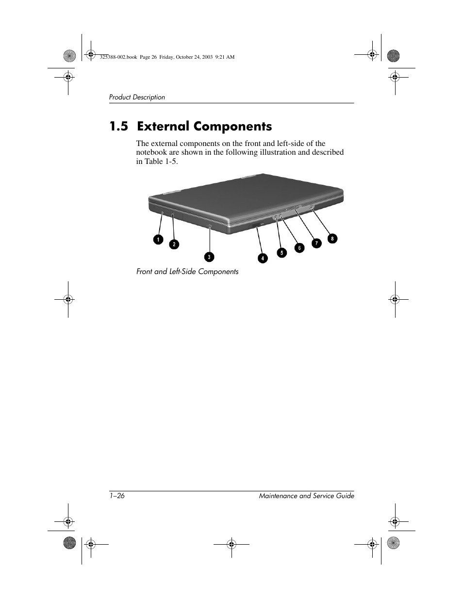 5 external components, 5 external components –26 | HP zt3000 User Manual | Page 31 / 186