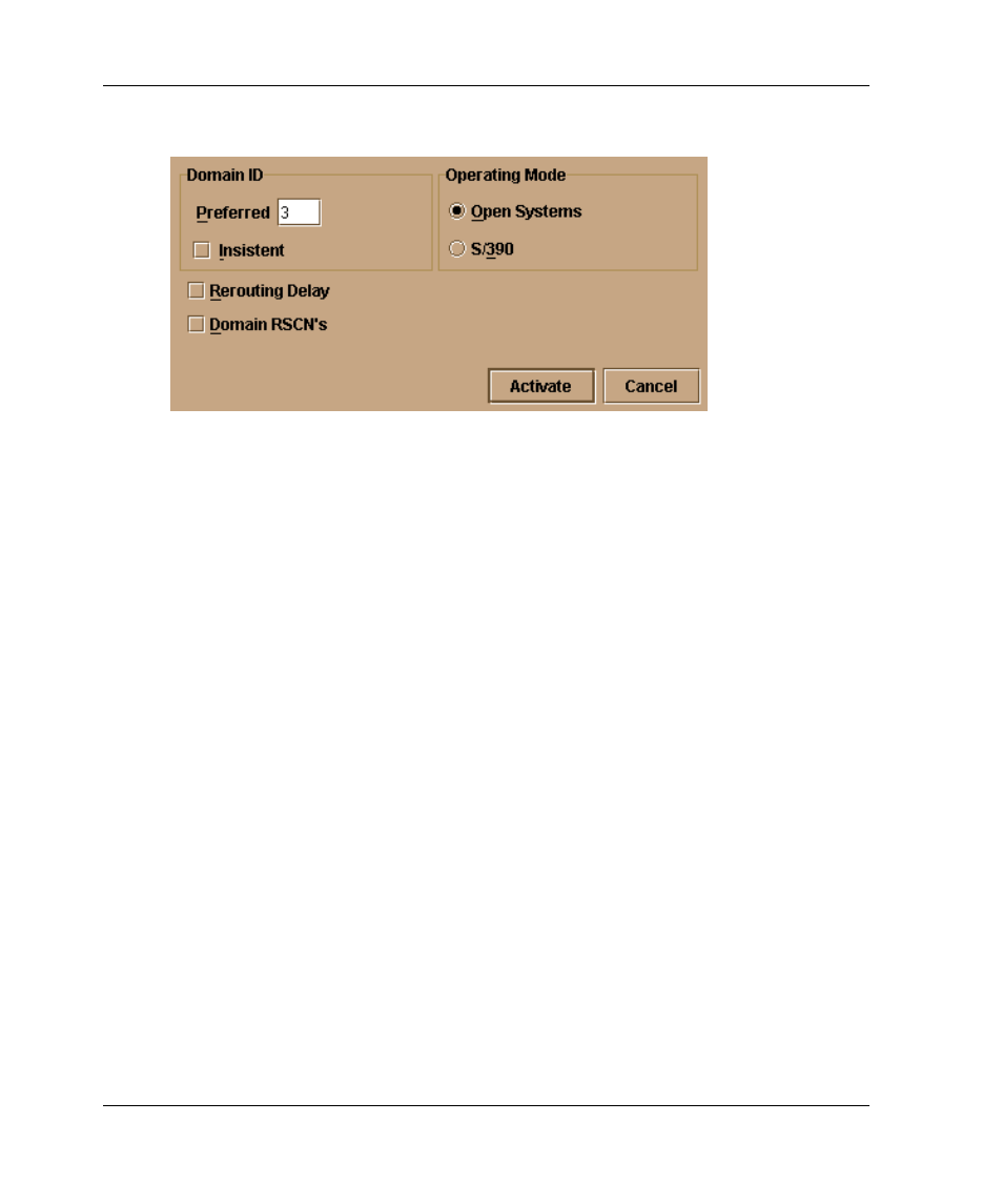 Switch parameters, Switch parameters –26, Configure switch parameters dialog box –26 | HP 958-000290-000 User Manual | Page 52 / 144