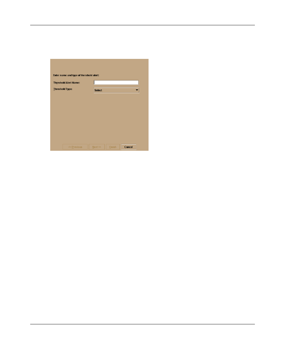 New threshold alerts dialog box—first screen –44 | HP 958-000290-000 User Manual | Page 70 / 144