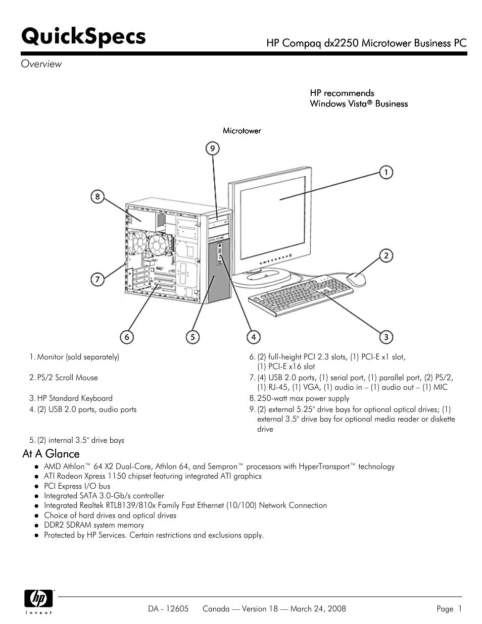 HP DX2250 User Manual | 36 pages