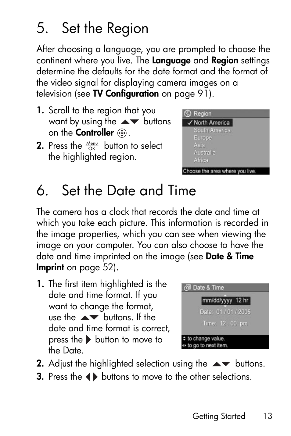Set the region, Set the date and time, 5 set the region | 6 set the date and time | HP M415 User Manual | Page 13 / 178