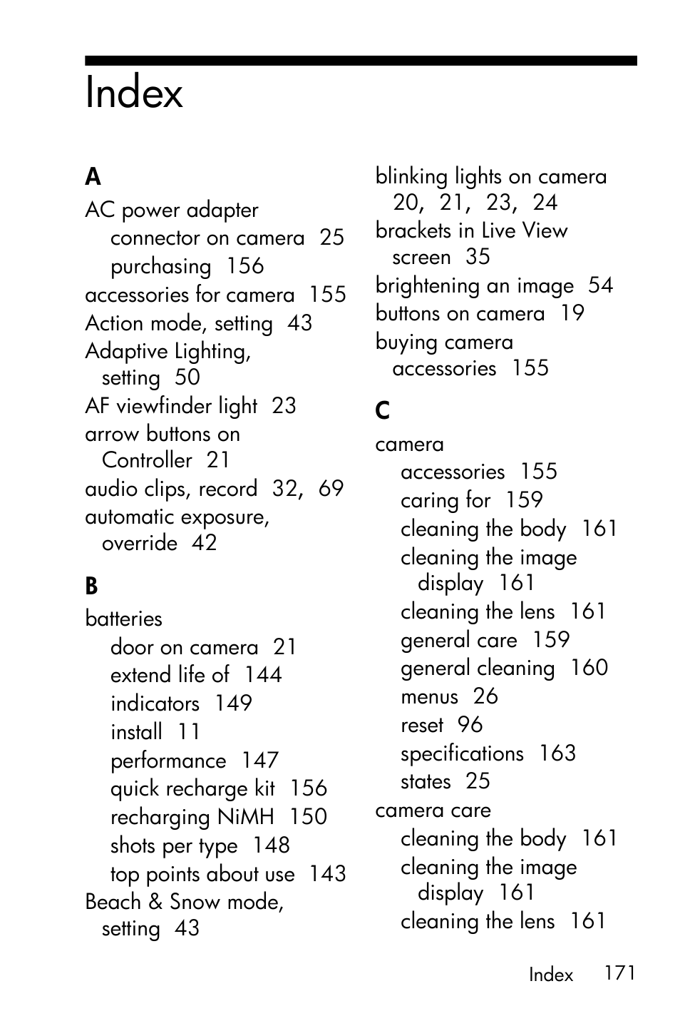 Index | HP M415 User Manual | Page 171 / 178